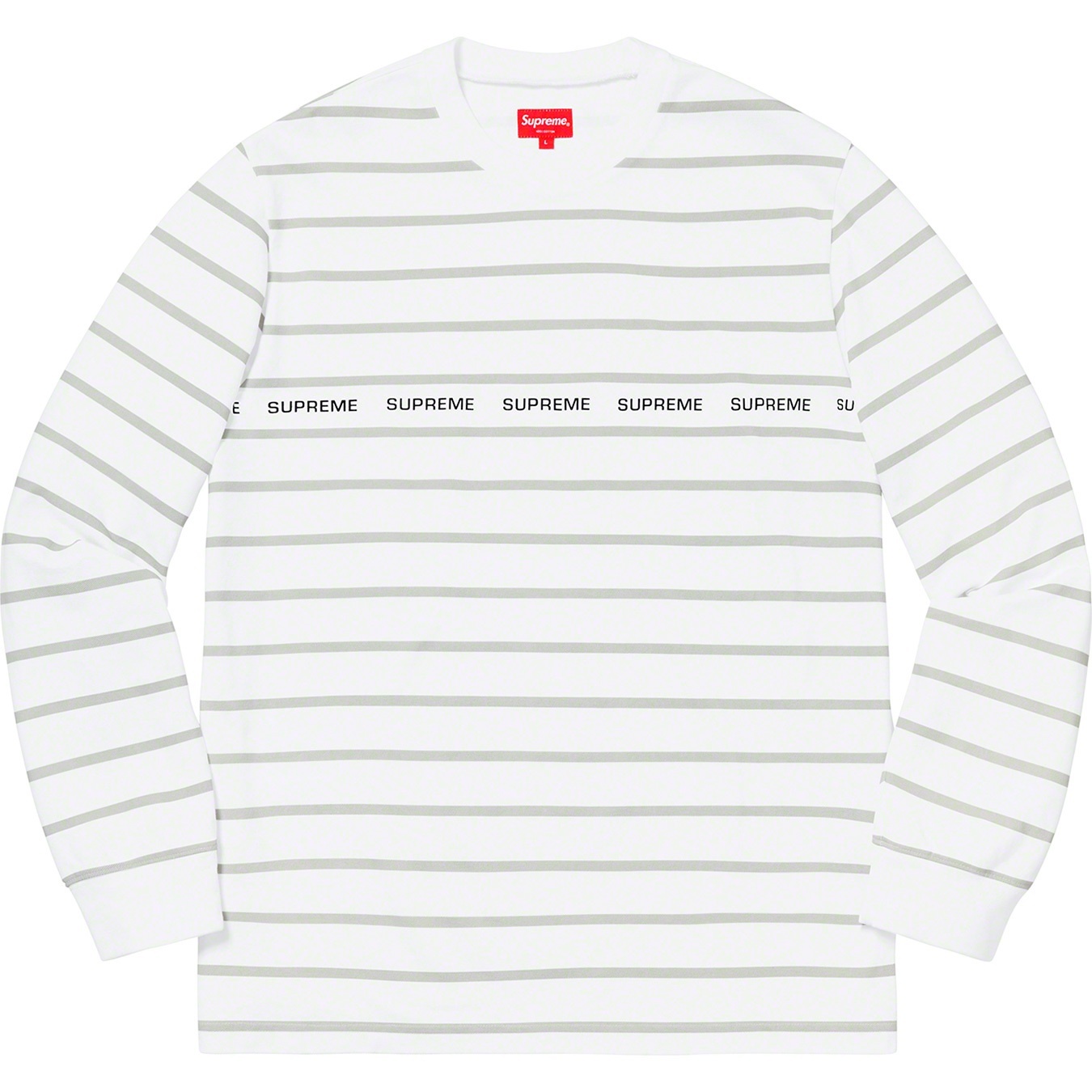 Printed Stripe Pique L/S Top view 5